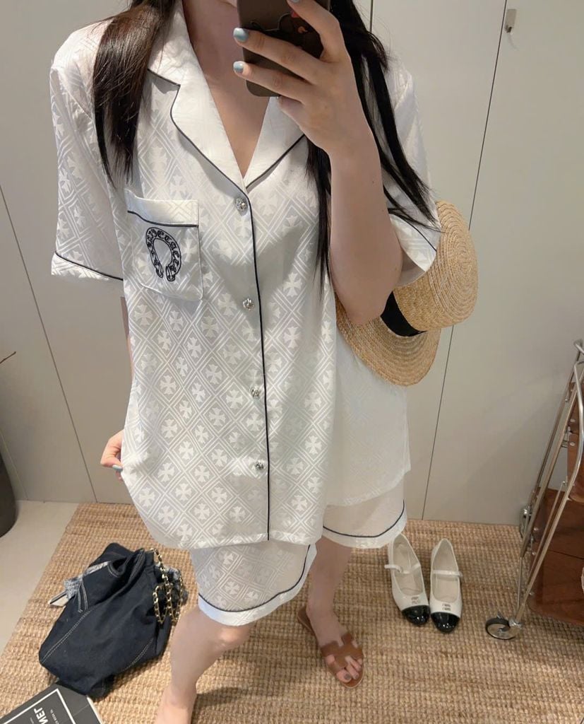 Đồ ngủ pyjama nam hoặc nữ Shury Store Home Wear CTN14 size 45-95kg bộ đôi couple tay ngắn quần ngắn