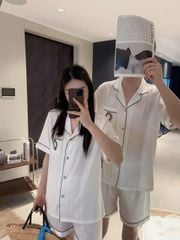 Đồ ngủ pyjama nam hoặc nữ Shury Store Home Wear CTN14 size 45-95kg bộ đôi couple tay ngắn quần ngắn