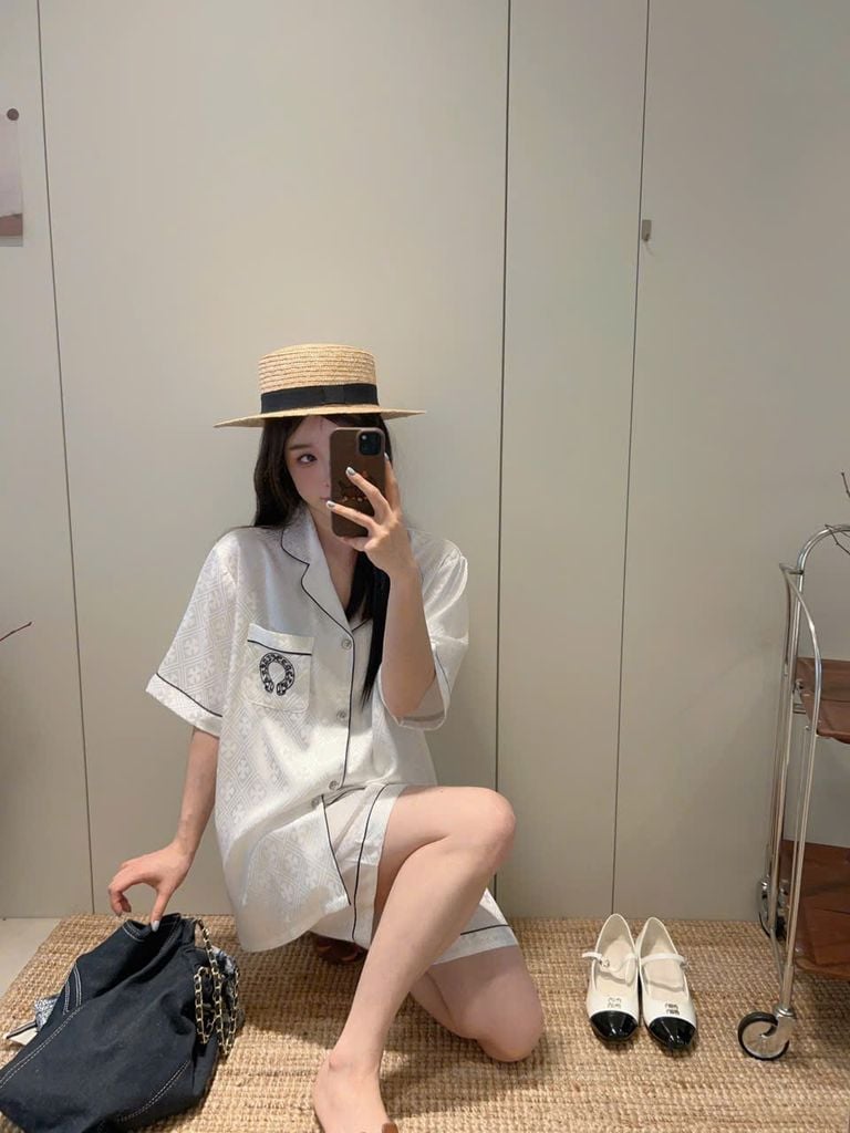 Đồ ngủ pyjama nam hoặc nữ Shury Store Home Wear CTN14 size 45-95kg bộ đôi couple tay ngắn quần ngắn