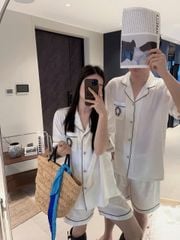 Đồ ngủ pyjama nam hoặc nữ Shury Store Home Wear CTN14 size 45-95kg bộ đôi couple tay ngắn quần ngắn