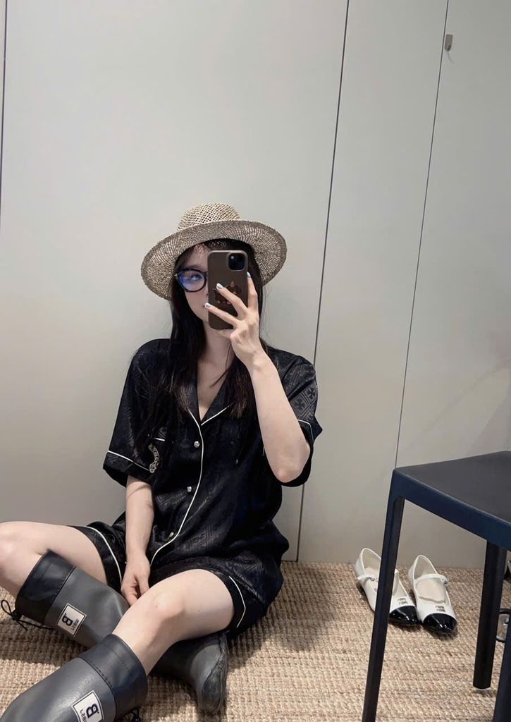 Đồ ngủ pyjama nam hoặc nữ Shury Store Home Wear CTN02 size 45-95kg bộ đôi couple tay ngắn quần ngắn