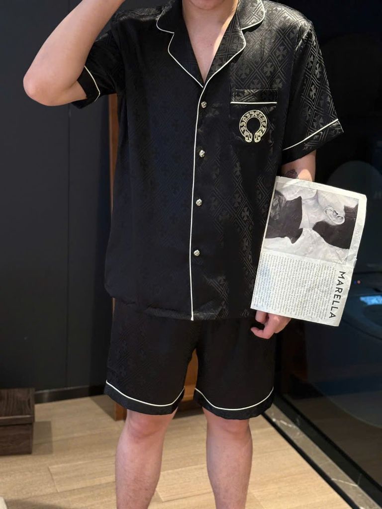 Đồ ngủ pyjama nam hoặc nữ Shury Store Home Wear CTN02 size 45-95kg bộ đôi couple tay ngắn quần ngắn