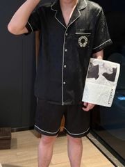 Đồ ngủ pyjama nam hoặc nữ Shury Store Home Wear CTN02 size 45-95kg bộ đôi couple tay ngắn quần ngắn