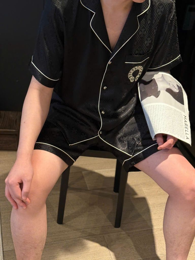 Đồ ngủ pyjama nam hoặc nữ Shury Store Home Wear CTN02 size 45-95kg bộ đôi couple tay ngắn quần ngắn