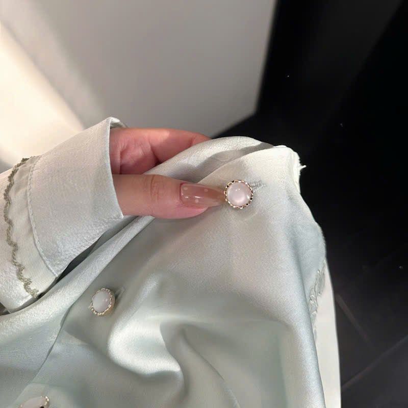 Đồ bộ ngủ nữ pyjama lụa Shury Store Home Wear TD66 bộ ngủ lụa tay dài quần dài size 45-75kg mềm mát