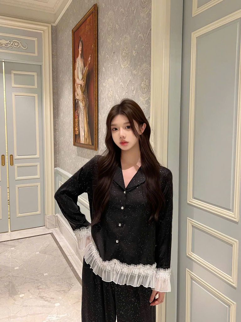 Đồ bộ pyjama lụa nữ Shury Store Home Wear TD76 bộ ngủ lụa mặc nhà mặc ngủ xuông rộng thoải mái mềm