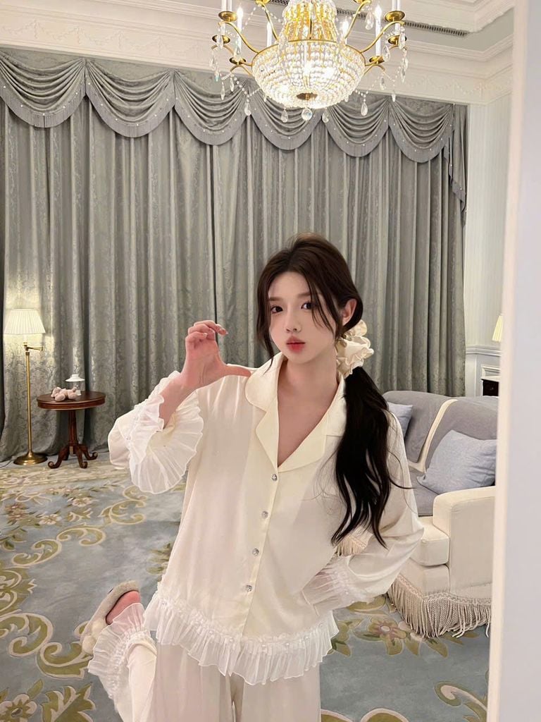 Đồ bộ pyjama lụa nữ Shury Store Home Wear TD76 bộ ngủ lụa mặc nhà mặc ngủ xuông rộng thoải mái mềm