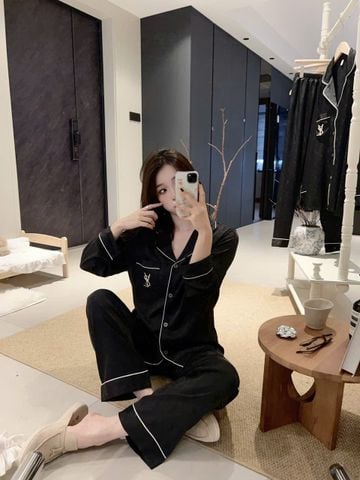 Đồ ngủ pyjama nam hoặc nữ Shury Store Home Wear DD58 bộ đôi ngủ lụa couple mặc nhà, ngủ size 45-95kg