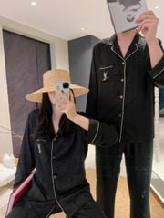 Đồ ngủ pyjama nam hoặc nữ Shury Store Home Wear DD58 bộ đôi ngủ lụa couple mặc nhà, ngủ size 45-95kg