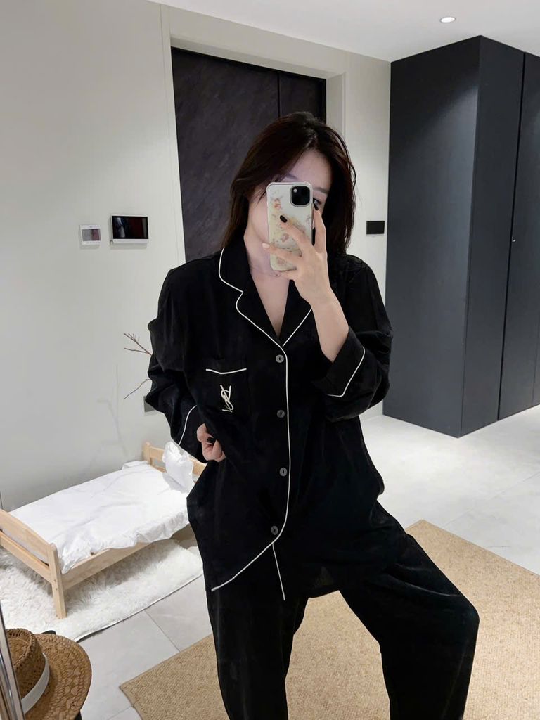 Đồ ngủ pyjama nam hoặc nữ Shury Store Home Wear DD58 bộ đôi ngủ lụa couple mặc nhà, ngủ size 45-95kg