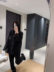 Đồ ngủ pyjama lụa nam hoặc nữ Shury Store Home Wear DD59 size 45-95kg bộ đôi couple tay dài quần dài