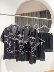 Pyjama đôi lụa băng tay ngắn quần ngắn CTN24 Shury Store Home Wear Đồ ngủ couple cao cấp size 45-85