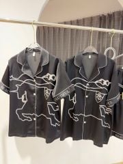 Pyjama đôi lụa băng tay ngắn quần ngắn CTN24 Shury Store Home Wear Đồ ngủ couple cao cấp size 45-85