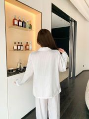 Đồ bộ ngủ nữ pyjama lụa Shury Store Home Wear TD80 tay dài quần dài bộ ngủ lụa pyjama from xuông mát