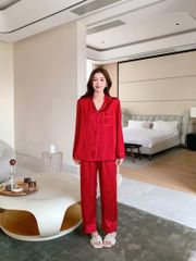 Đồ bộ ngủ nữ pyjama lụa Shury Store Home Wear TD80 tay dài quần dài bộ ngủ lụa pyjama from xuông mát