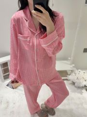 Bộ đồ ngủ lụa nữ Shury Store Home Wear TD29 bộ pyjama ngủ lụa tay dài phối ren form suông dễ thương