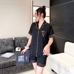 Đồ ngủ pyjama nam hoặc nữ Shury Store Home Wear CTN02 size 45-95kg bộ đôi couple tay ngắn quần ngắn
