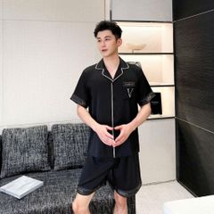 Đồ ngủ pyjama nam hoặc nữ Shury Store Home Wear CTN02 size 45-95kg bộ đôi couple tay ngắn quần ngắn