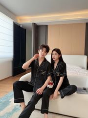Pijama Đôi Lụa CND13 SHURY STORE HOME WEAR Bộ Đồ Ngủ Couple Nam Hoặc Nữ Tay Ngắn Quần Dài Lụa Mềm