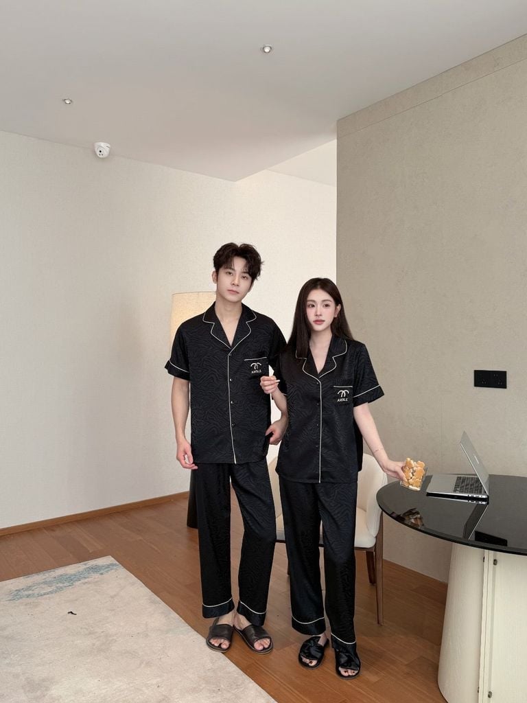 Pijama Đôi Lụa CND13 SHURY STORE HOME WEAR Bộ Đồ Ngủ Couple Nam Hoặc Nữ Tay Ngắn Quần Dài Lụa Mềm