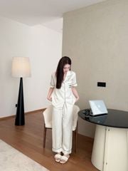 Pijama Đôi Lụa CND13 SHURY STORE HOME WEAR Bộ Đồ Ngủ Couple Nam Hoặc Nữ Tay Ngắn Quần Dài Lụa Mềm