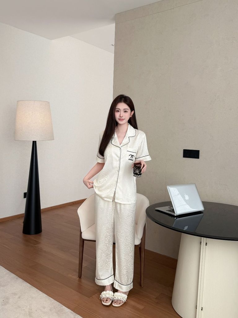 Pijama Đôi Lụa CND13 SHURY STORE HOME WEAR Bộ Đồ Ngủ Couple Nam Hoặc Nữ Tay Ngắn Quần Dài Lụa Mềm