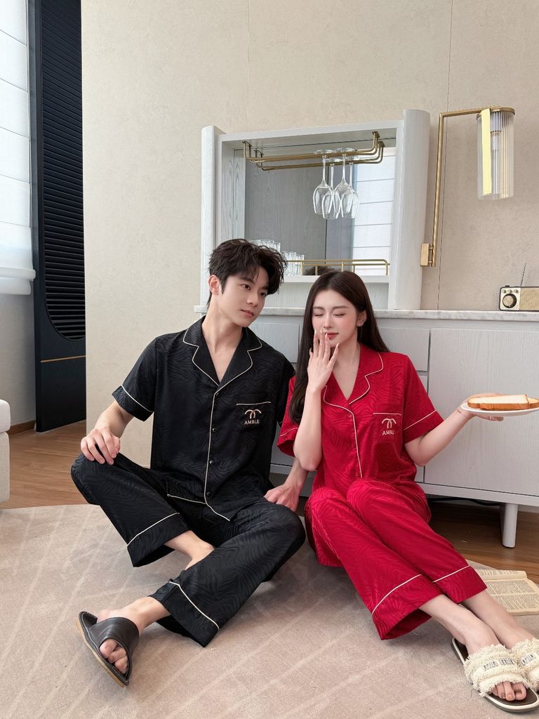 Pijama Đôi Lụa CND13 SHURY STORE HOME WEAR Bộ Đồ Ngủ Couple Nam Hoặc Nữ Tay Ngắn Quần Dài Lụa Mềm