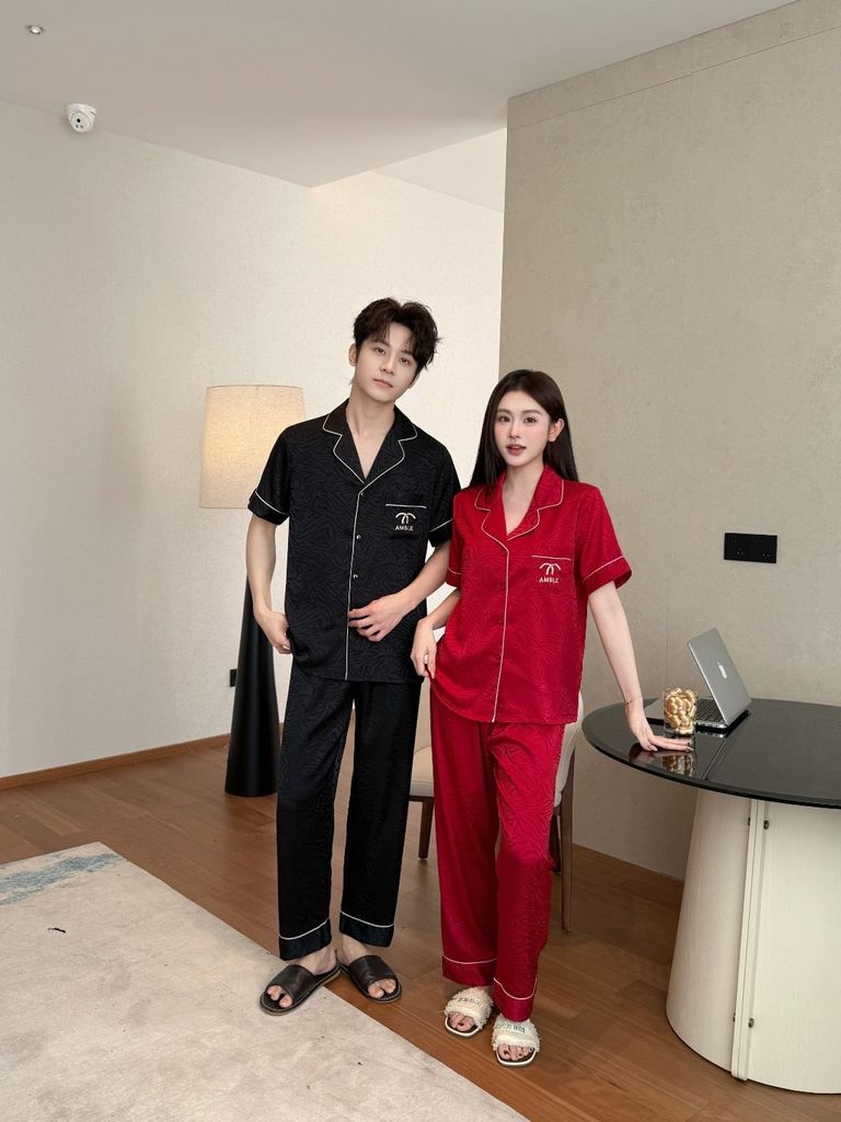 Pijama Đôi Lụa CND13 SHURY STORE HOME WEAR Bộ Đồ Ngủ Couple Nam Hoặc Nữ Tay Ngắn Quần Dài Lụa Mềm