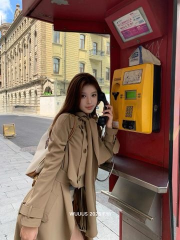 Áo Khoác Nâu Dài