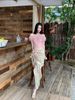 Set Áo Ren Hồng + Chân Váy Lụa