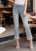 Quần Jeans Viền Chân Kim Sa vàng