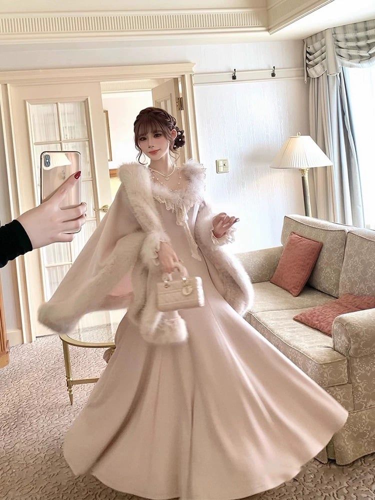 Set Đầm + Choàng