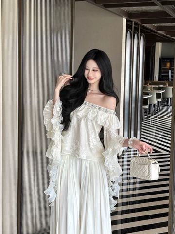 Set Áo Kem Bẹt Vai