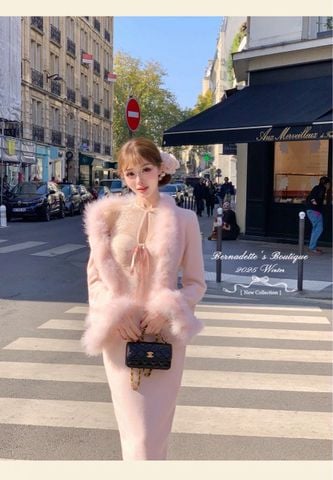 Set Dạ Khoác + Đầm Lông