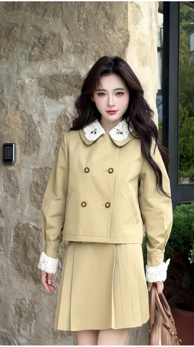 Set Kem Cổ Viền Ren