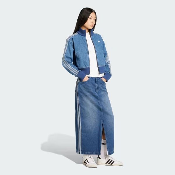  Chân váy adidas Denim Adicolor 3 sọc Nữ - JW2658 