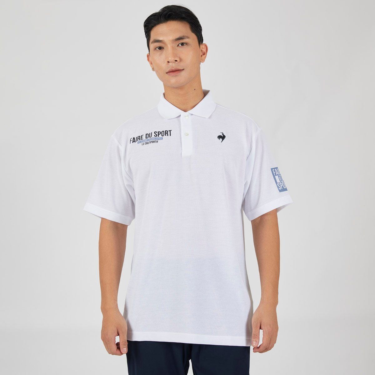  Áo Polo le coq sportif nam QMMXJA96AV-WH 