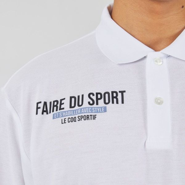  Áo Polo le coq sportif nam QMMXJA96AV-WH 