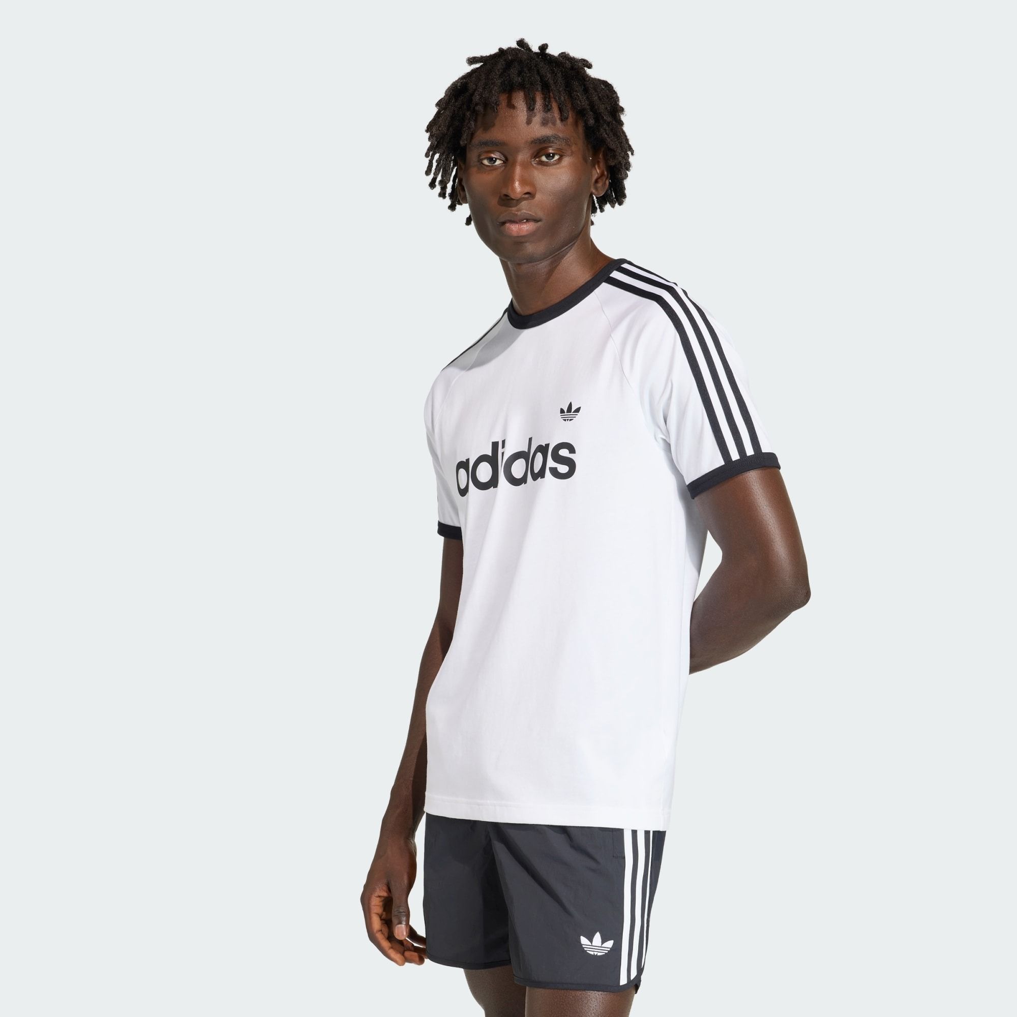  Áo T-shirt adidas 3-STRIPES Slim Ringer Nam - KF0418 