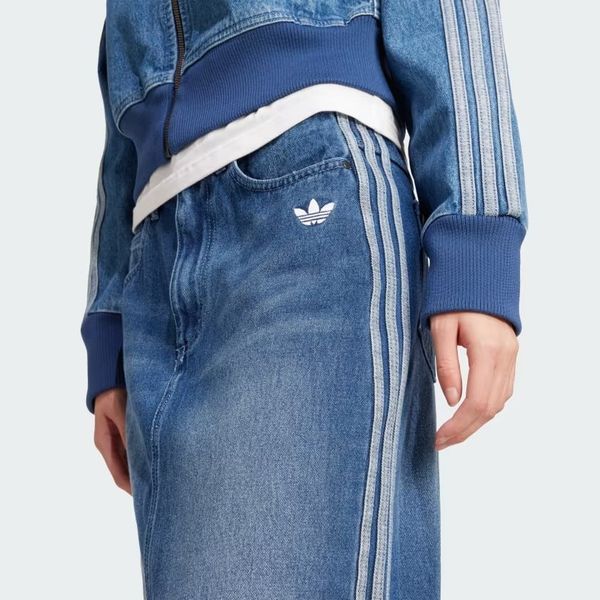  Chân váy adidas Denim Adicolor 3 sọc Nữ - JW2658 