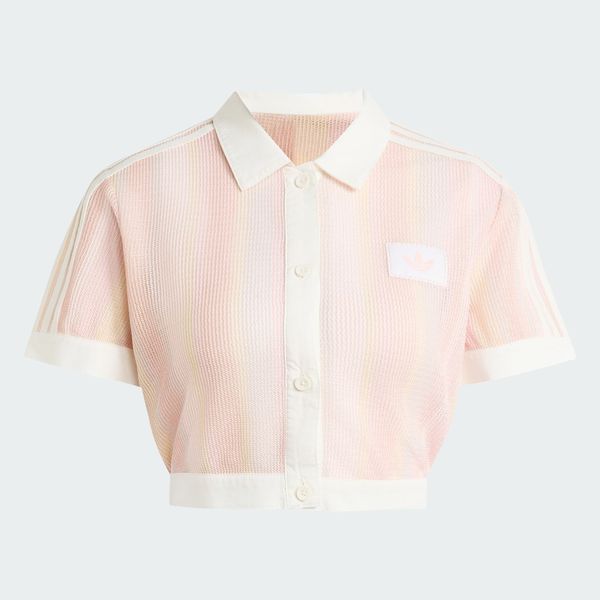  Áo Polo adidas Originals Summer Glow Striped Cropped Nữ - KY8140 