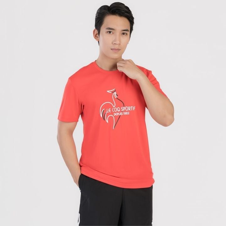  Áo T-Shirt le coq sportif nam - QTMXJA07V-RD 