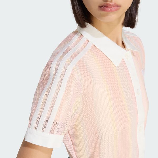  Áo Polo adidas Originals Summer Glow Striped Cropped Nữ - KY8140 