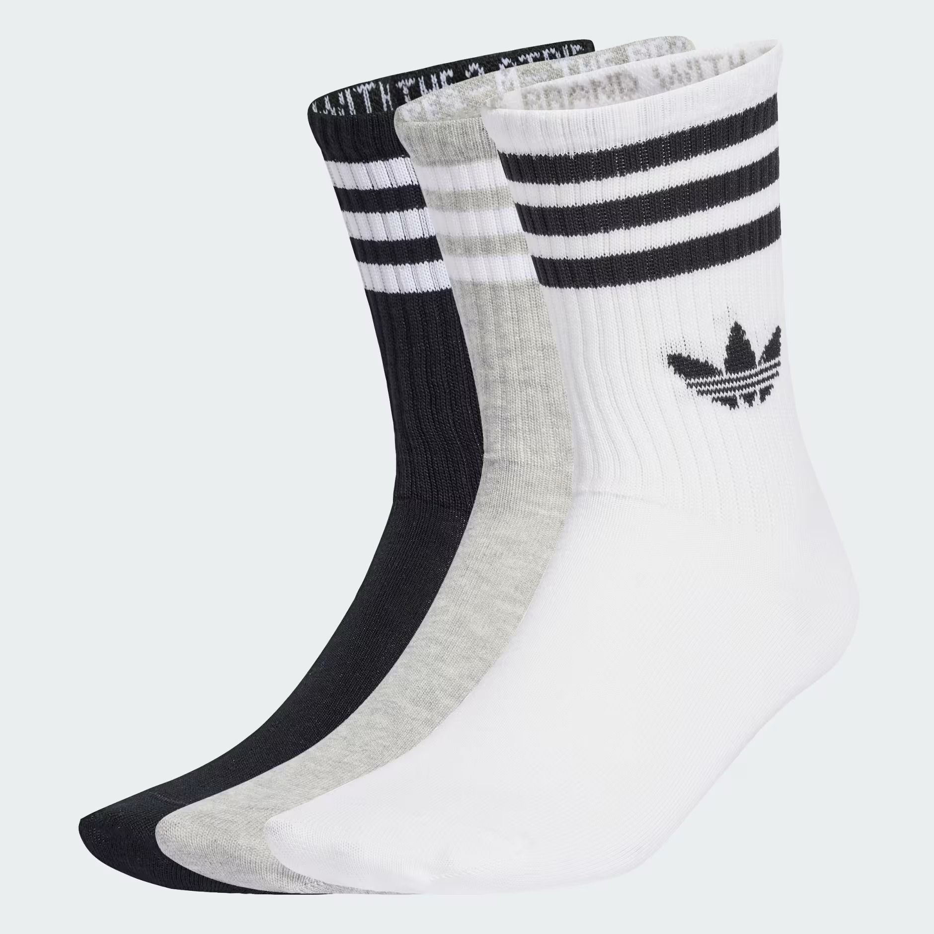  Tất cổ trung adidas 3 sọc 3P Unisex - JV7403 