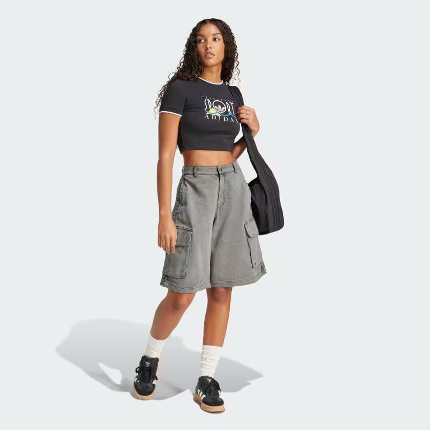  Quần short jean adidas Washed Cargo Jorts Nữ - JD0139 