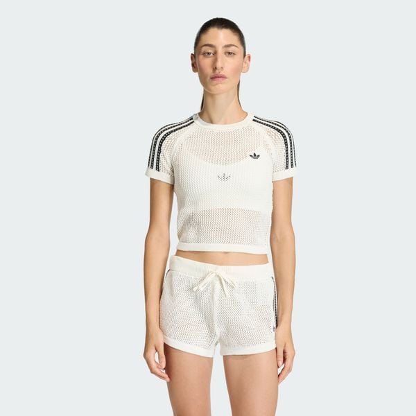 Áo T-shirt adidas Knitted Crochet Cali Tee Nữ - KE0200 