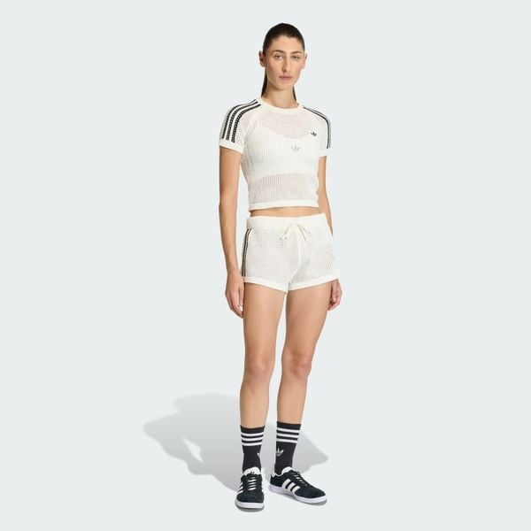  Áo T-shirt adidas Knitted Crochet Cali Tee Nữ - KE0200 