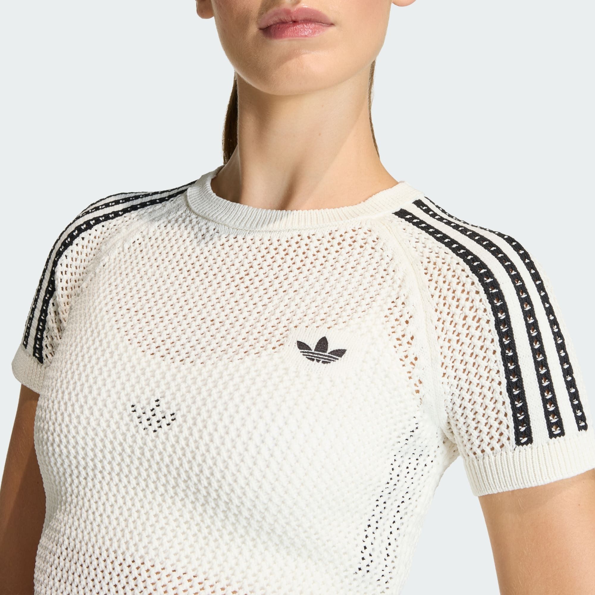  Áo T-shirt adidas Knitted Crochet Cali Tee Nữ - KE0200 