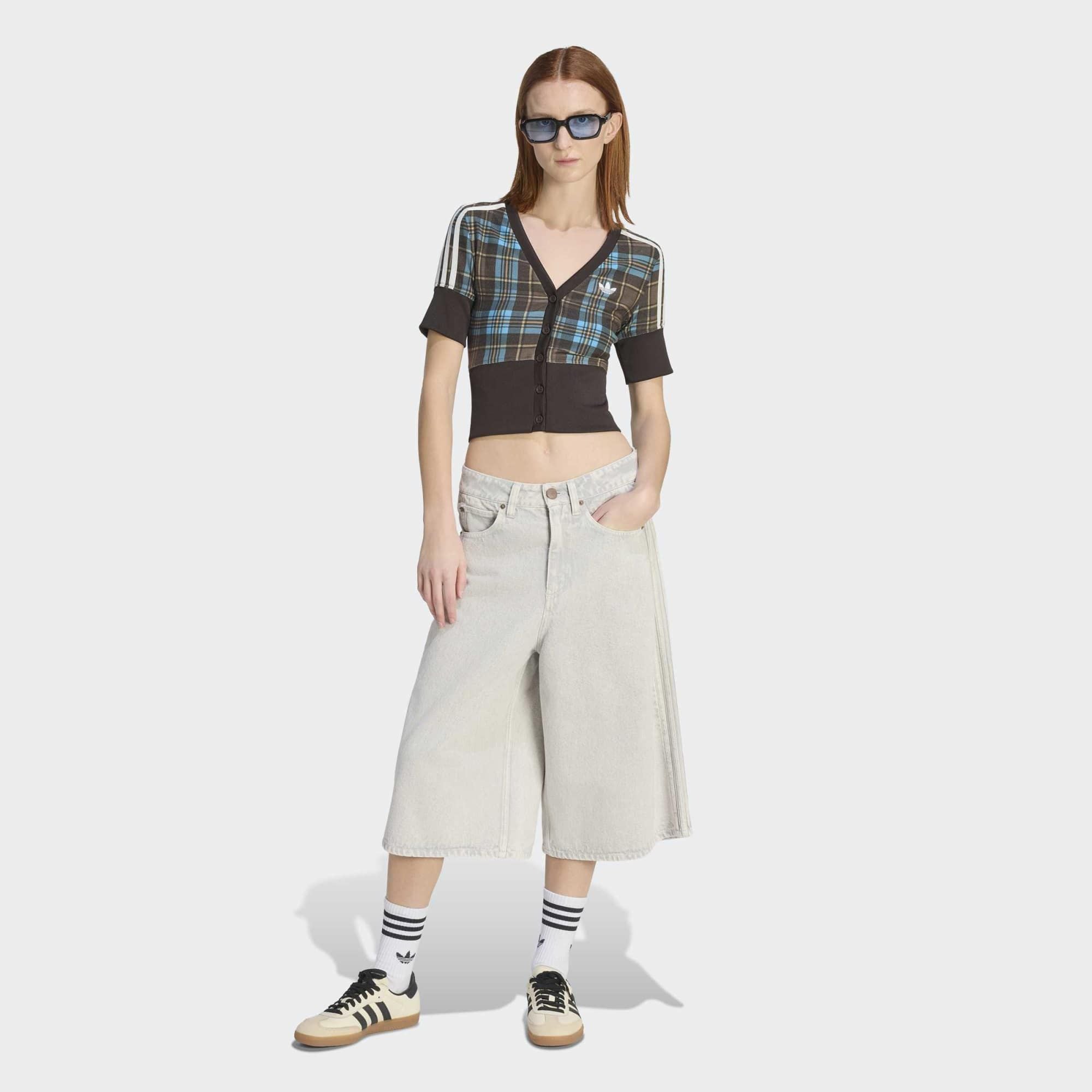  Áo cổ V adidas V-NECK CHECK Nữ - KW4548 