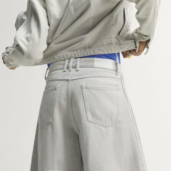  Quần short adidas Originals Mid Rise Denim Jorts Nữ - KQ6477 